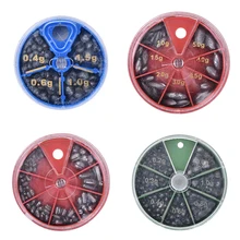 1 коробка рыболовные принадлежности свинцовые Взрывные Модели грузила 4 типа рыболовные аксессуары рыболовные снасти коробки Прямая поставка