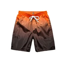 

New Summer Men's Brand High Quality Shorts Casual Medium High Waist Beach Shorts Gradient Straight Drawstring Shorts Four Colors
