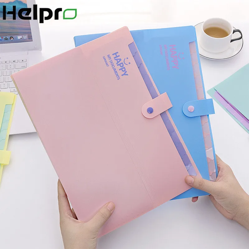 

Helpro 1PC Large Capacity 12 Floors File Bag Organ Bag Series Document Receipt for Office Teacher Supplies Multicolor