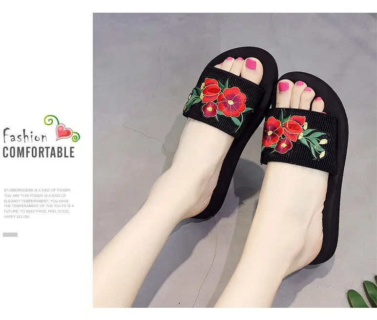 embroidery slippers new