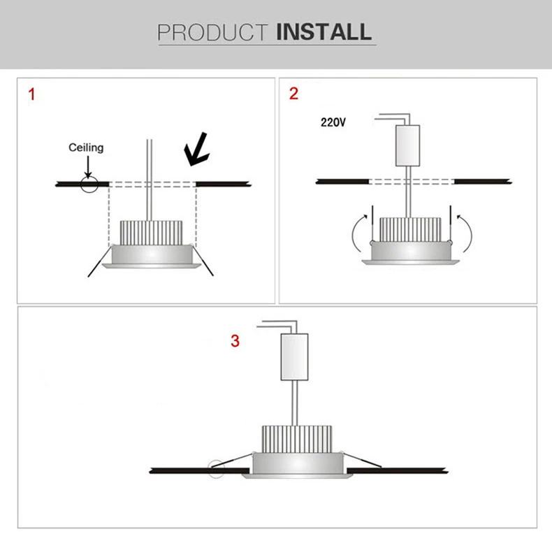 Dimmable Светодиодный точечный светильник со слоном в носу, встраиваемый потолочный светильник COB, светильник для гостиной, коридора, магазина одежды, осветительные приборы