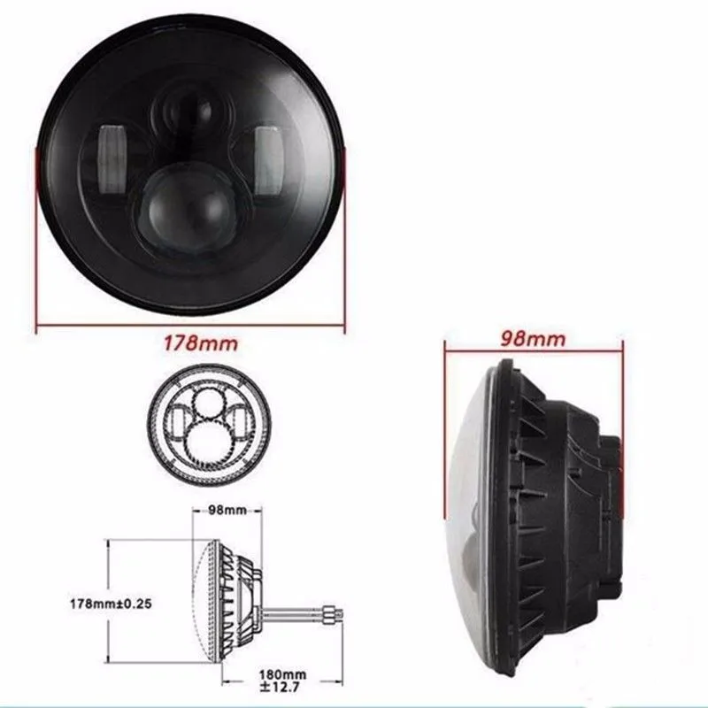 7INCH 60W Halo LED CREE Headlight + 4INCH 30W Fog Light for Jeep Wrangler JK CJ c