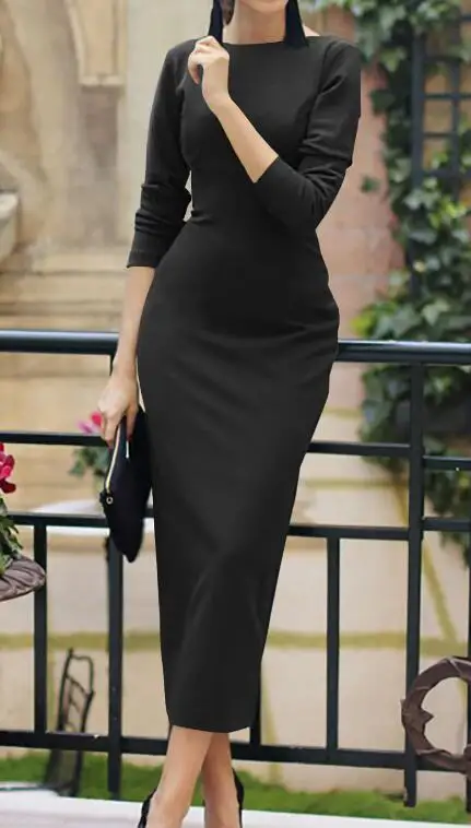 

S-2XL Hot 2019 Spring Women New Fashion Bag hip dress with open back dress