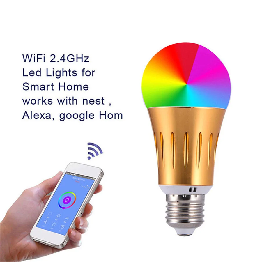 

Smart WIFI Led Dimmer Bulb Light 7W B22 E14 E26 E27 RGBW Wireless Phone Remote Control Bulb Lamp Work With Google Home Alexa