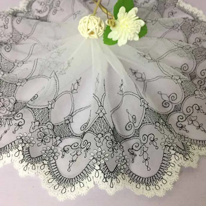 

1yard Colorful Elastic Lace Fabric Stretch 18CM Wide Lace Trim Stretchy DIY Craft for Sewing Embroidered Lace Trim Clothing