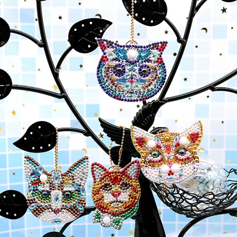 Meian 2019 DIY Специальная форма полная алмазная живопись брелок с котом вышивка