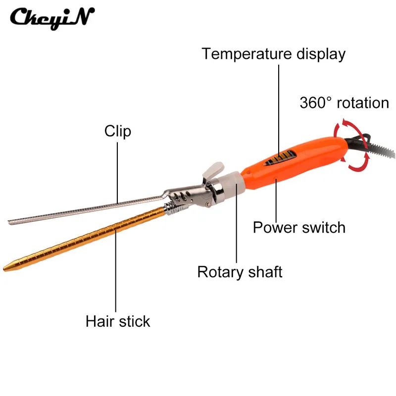 Beste 9 Mm Diepe Krullend Haar Krultang Krullen Wave Machine Keramische Krultang Wand Spiraal Magic Hair Curler Roller Hair Styler styling Tool