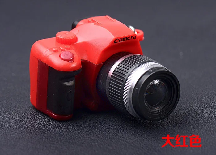 Мини брелок с камерой SLR брелок с камерой автомобильный брелок светодиодный фонарик красочный Kaca брелок для подарка 17211 - Цвет: Red