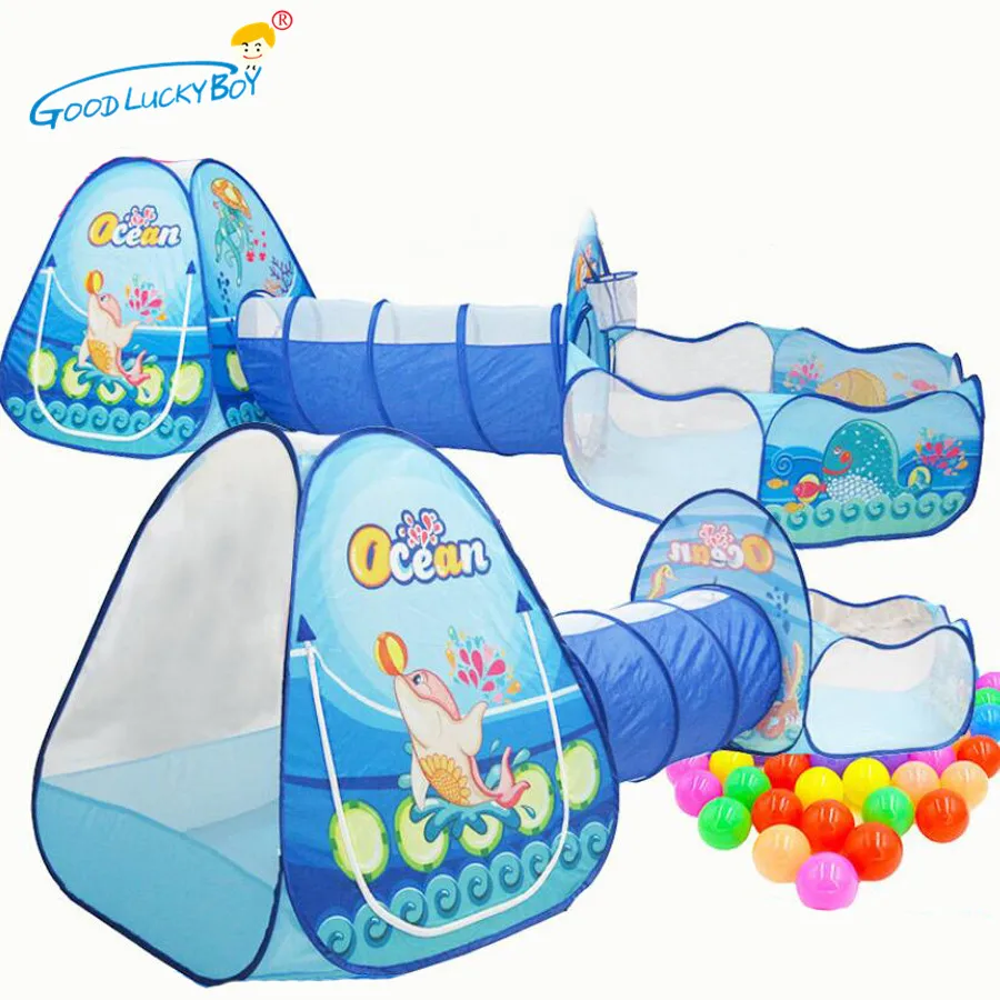 

Toys Tunnel Tent Ocean Series Cartoon Game Big Space Ball Pits Portable Pool Foldable Children Outdoor Sports Educational Toy