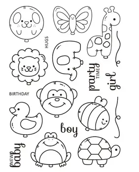 

animal Transparent Clear Silicone Stamp/Seal for DIY scrapbooking/photo album Decorative clear stamp sheets A978