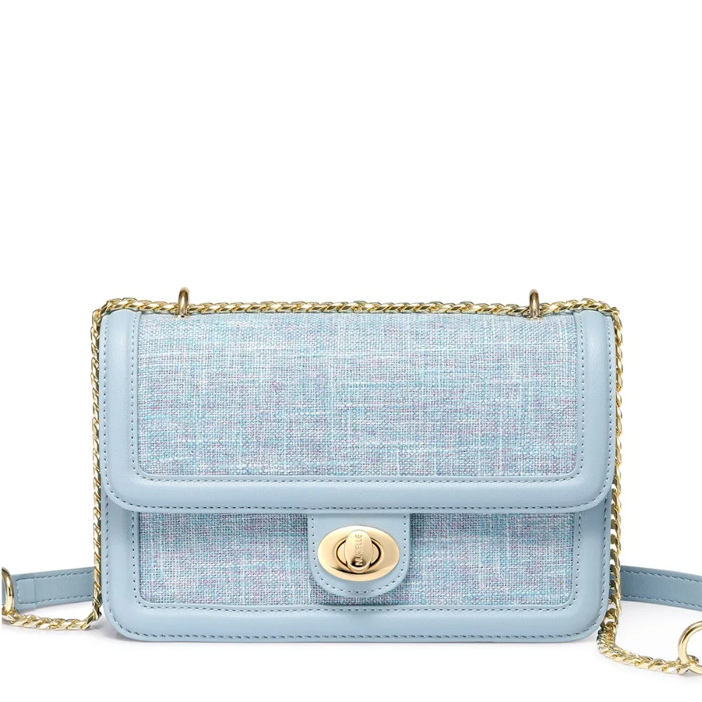 

Brand Women's PU Leather Messenger Bag Ladies Fashion Lock Shoulder Purse Female Elegant Chains Crossbody Bags