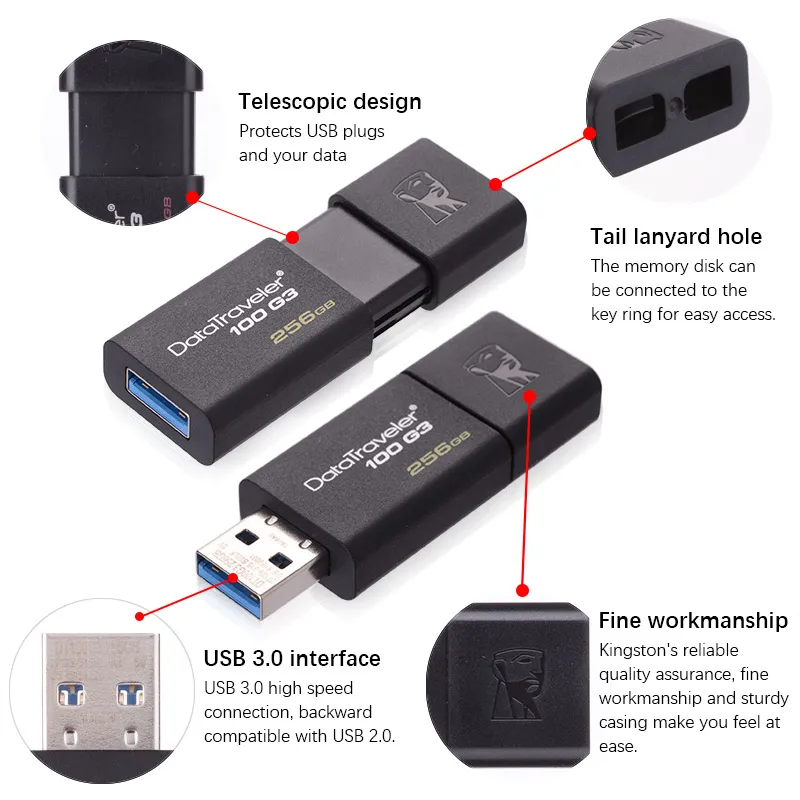 USB 3,0 скорость DataTraveler kingston USB флеш-накопитель 16 ГБ 32 ГБ 64 ГБ 16 32 64 ГБ флеш-накопитель DT100G3