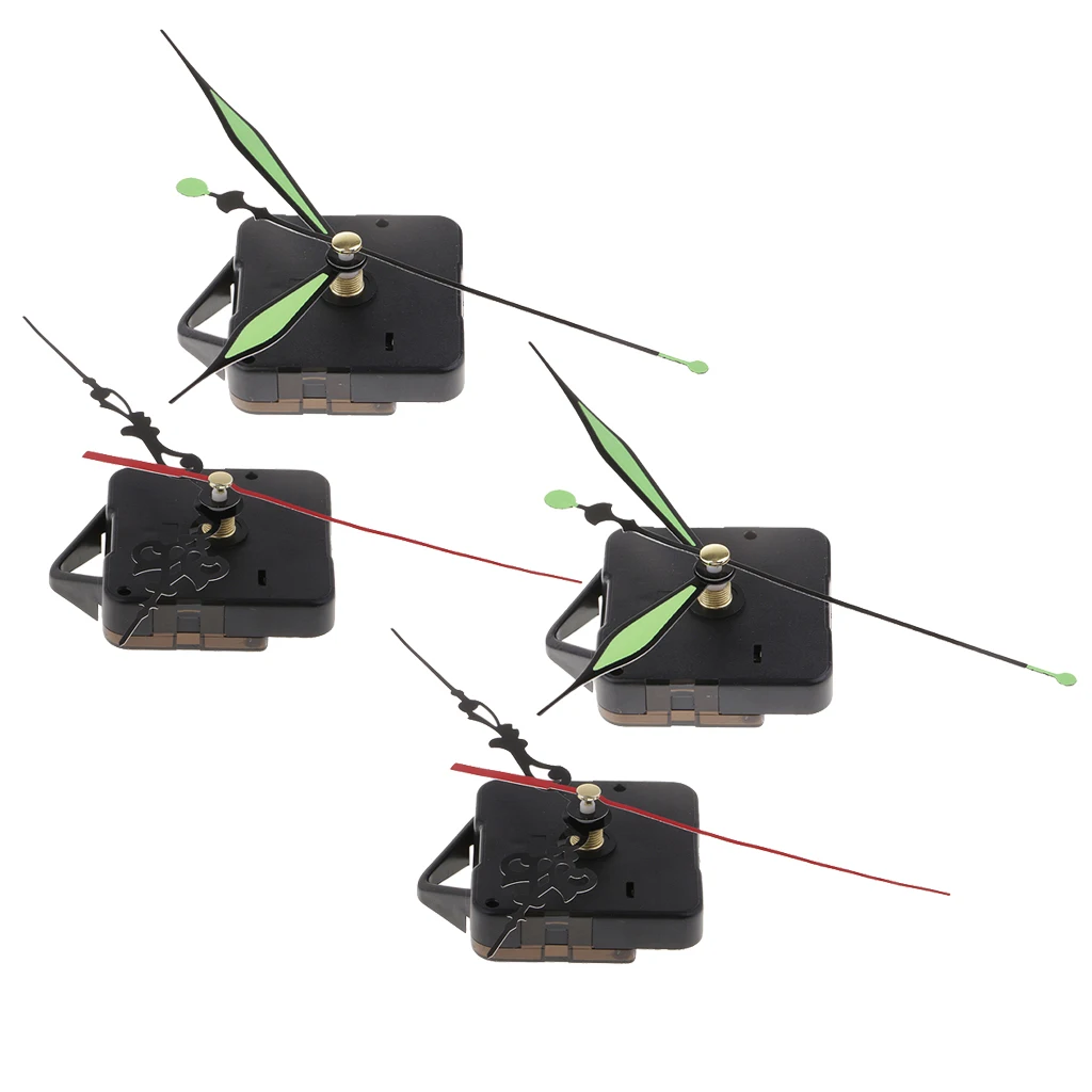 4 Sets Plastic Cross-Stitch Decoration Supply Quartz Wall Clock Mechanism Movement Diy Replacement Parts Repair Kits