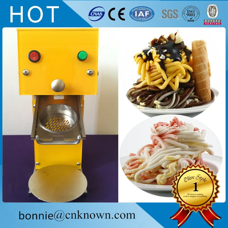 

Commercial different shapes Soft noodle Ice Cream maker Soft Ice Cream Maker machine