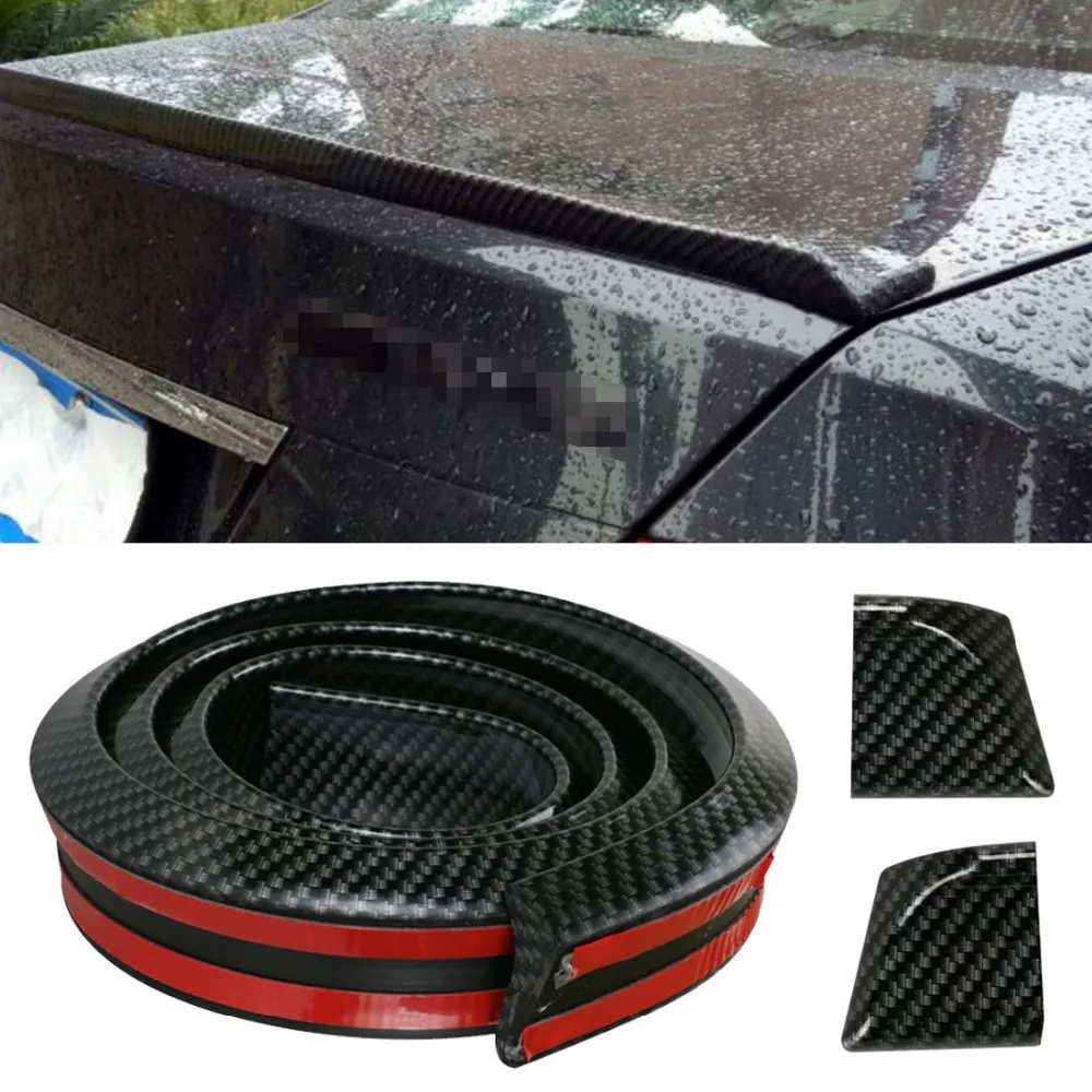 

150CM x 3.5CM Universal Bumper Lip EPDM Rubber Trunk Car Rear Roof Lip Spoiler Strip for SUV Rear 100% Waterproof Protection
