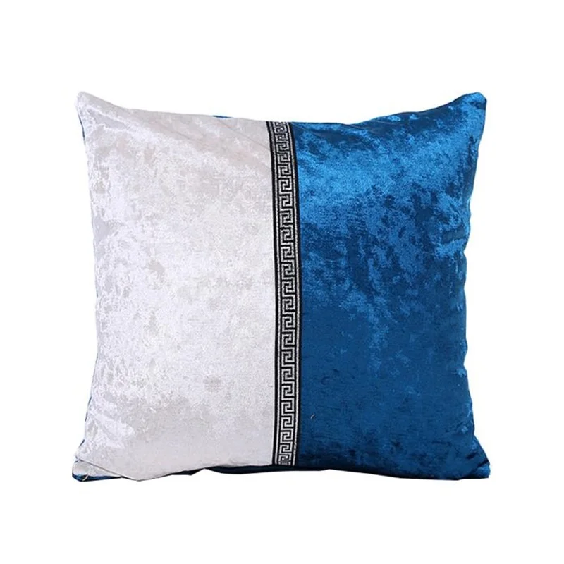 

New 100% brand new and high quality Porcelain Pillow Case Cafe Home Decor Cushion Covers dark blue Geometric Kussensloop new