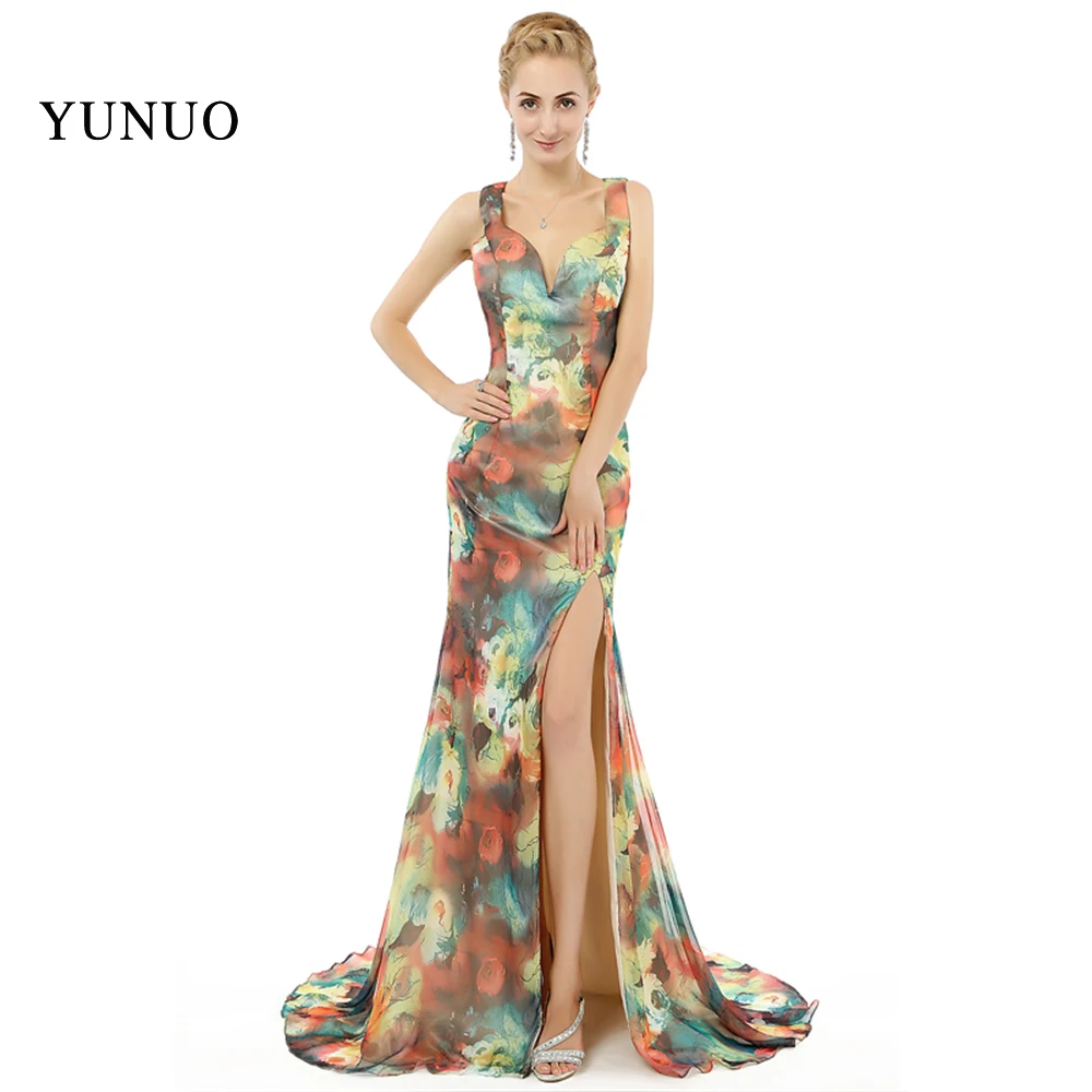 New Arrival Vestidos Sleeveless Chiffion Open Slit Court Women Formal