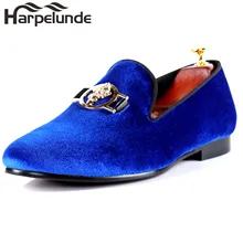 Harpelunde Gold Dragon Sword Men Party Shoes Buckle Strap Dress Shoes Top Sell Black Velvet Loafers Size 7-14 Harpelunde Gold Dragon Sword Men Party Shoes Buckle Strap Dress Shoes Top Sell Black Velvet Loafers Size 7-14