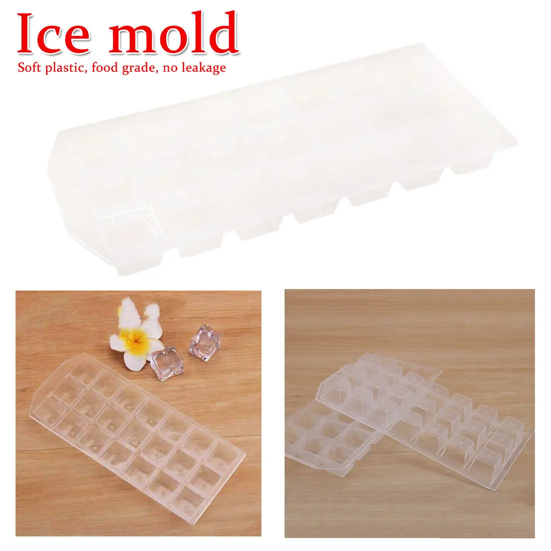 

21 Grids Ice Cube Mold High Quality Reusable Ice Whiskey Tray Jelly Freezer Home Mold Plastic Ice Cube mold