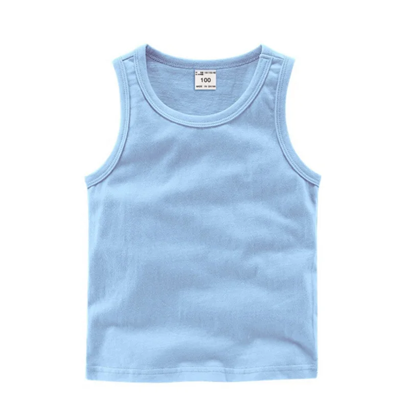 DE PEACH/Летний хлопковый детский жилет; футболка для мальчиков и девочек; детские топы без рукавов; одежда для маленьких мальчиков и девочек; одежда для От 1 до 12 лет