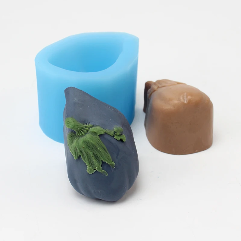 

Nicole Natural Handmade Soap Silicone Mold Eggplant Shape Craft Resin Clay Chocolate Candy Mould