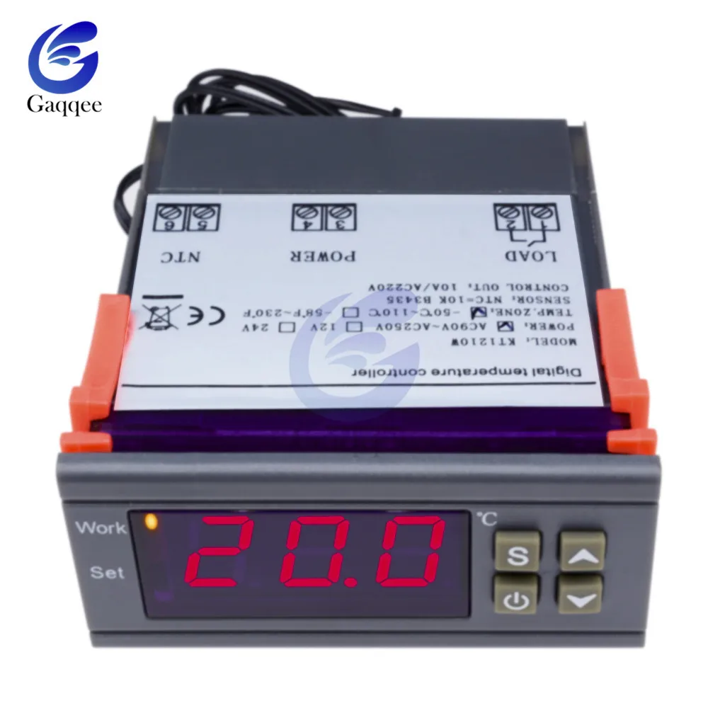 Цифровой регулятор температуры MH1210W 90 250 В 10 А 110 220 ler 50 ~ градусов Цельсия датчик