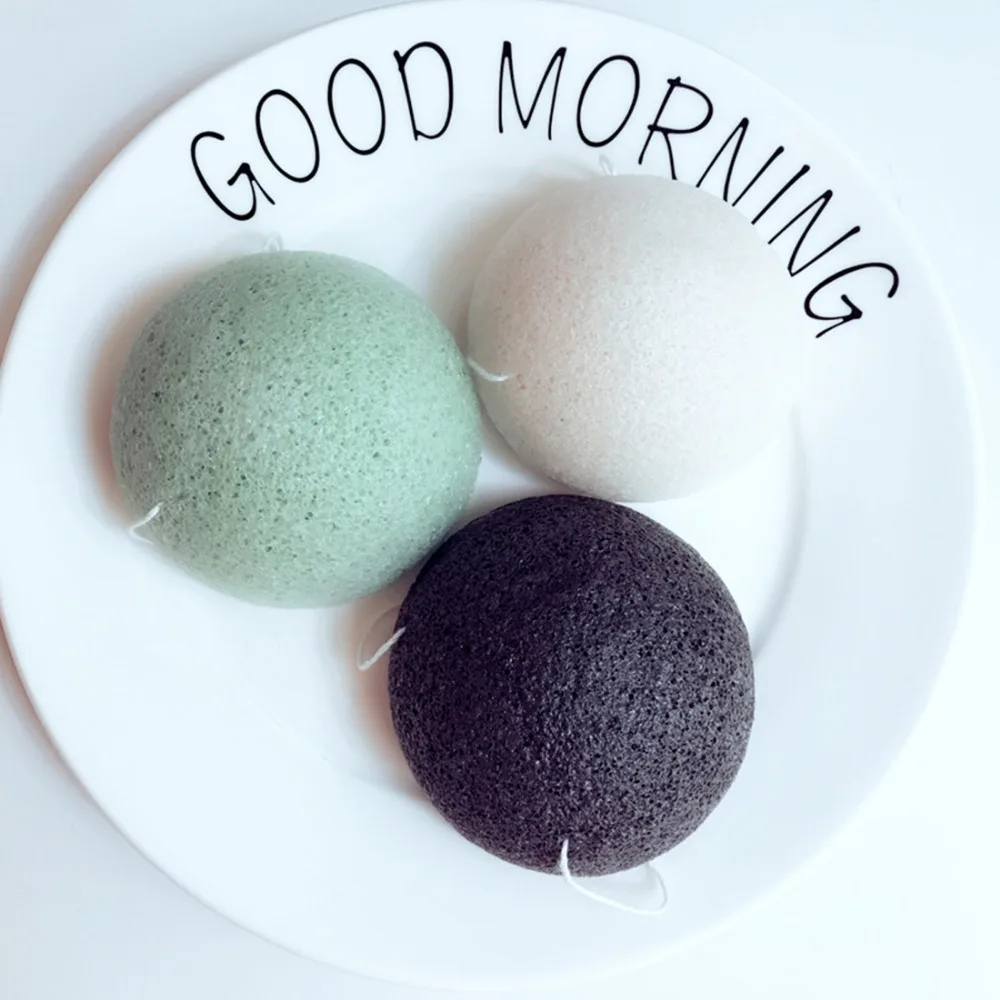 

Facial Beauty Essentials 100% Natural Konnyaku Konjac Puff Face Cleanse Washing Sponge Exfoliator Pore Cleaning Makeup Remover