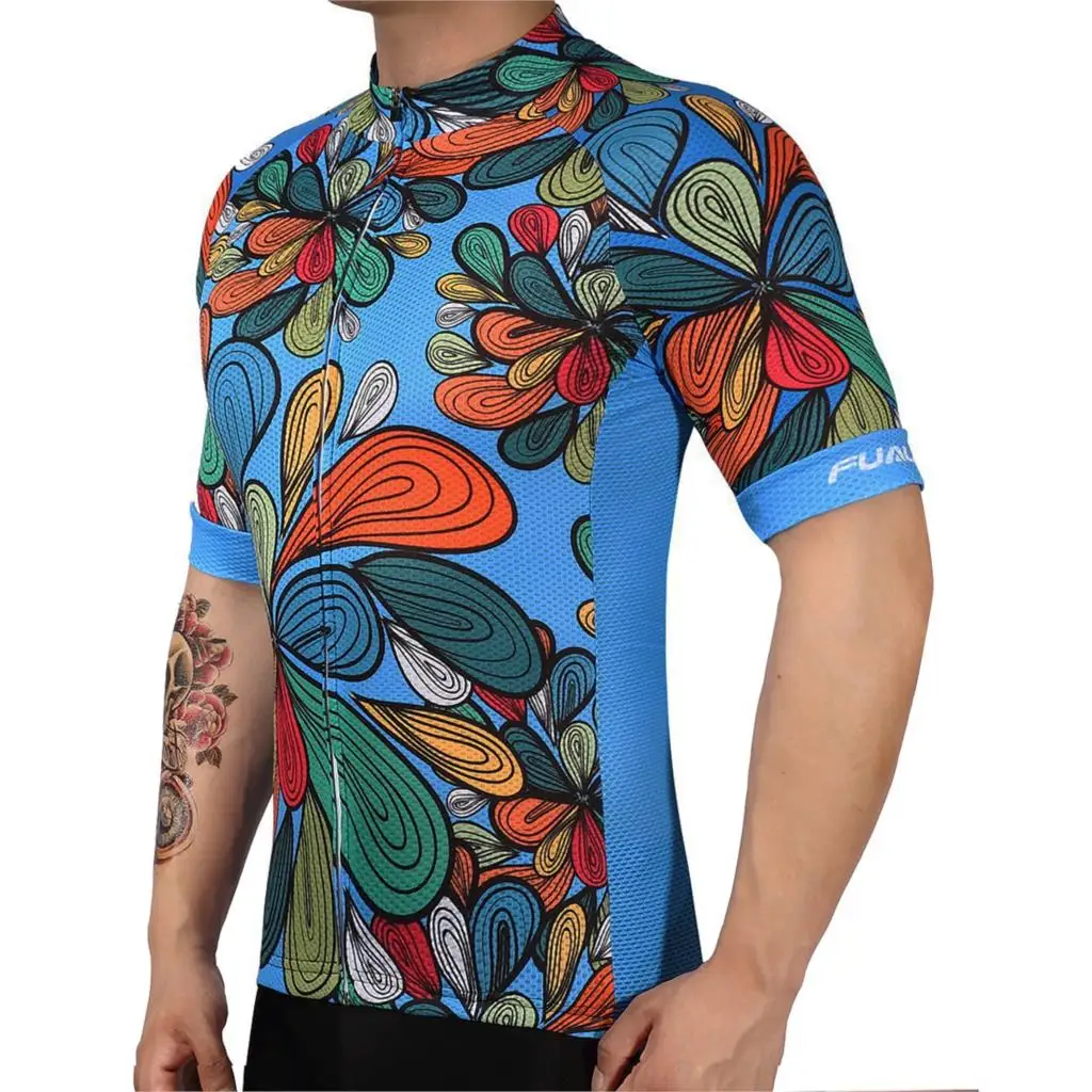 Fualrny бренд мужской Велоспорт Джерси с коротким рукавом велосипедная одежда быстросохнущая езда Спортивная одежда для велосипеда одежда Ropa Ciclismo