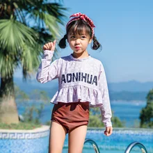 Детские купальные костюмы для девочек; коллекция года; Детские бикини для маленьких девочек; Детские раздельные купальные пузырьки для отдыха; Onihua 1006; с животными