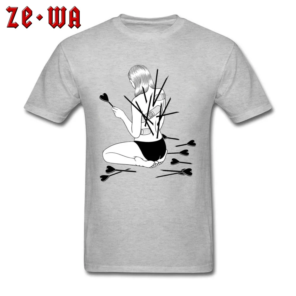 Printed On sad heartbroken depression Men Top T-shirts 2018 Hot Sale Summer/Autumn O Neck 100% Cotton Tops Shirt Tops Shirts sad heartbroken depression grey