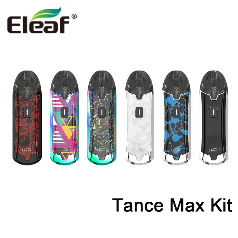 

Original Eleaf Tance Max Kit 2ml/4ml Pod Kit 1100mAh Built-in Battery with GS Air M 0.6ohm/GS Air S 1.6ohm coil Head VS IJUST S