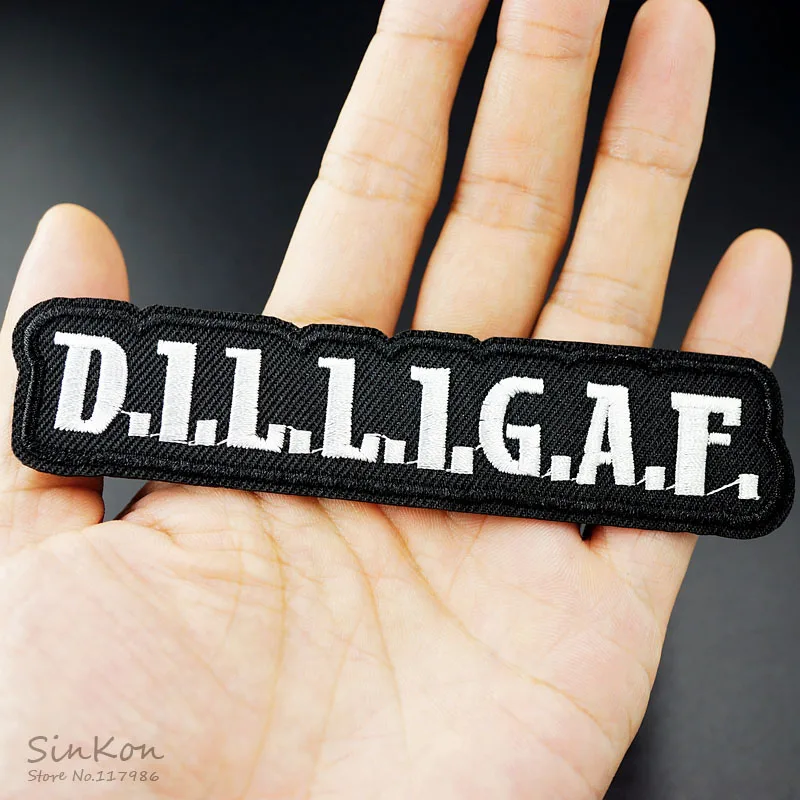 DILLIGAF(Размер: 2,6X11,5 см) DIY значки патч вышитая аппликация, этикетка для шитья одежды наклейки аксессуары для одежды значок