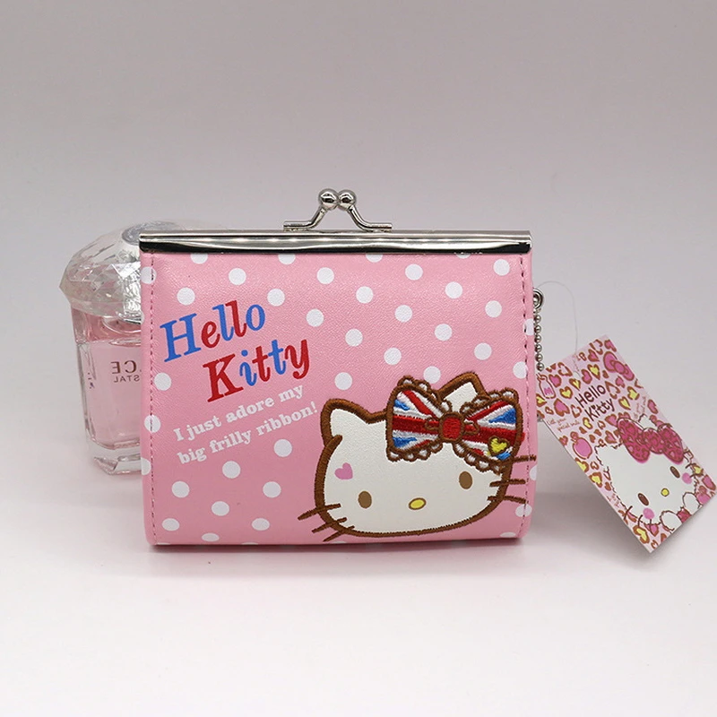 

Fashion hello kitty Dot children's purses Gradient color High quality PU small case coin purse Waterproof