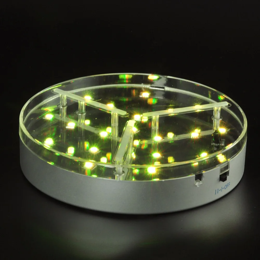 (10pieces/lot) 6 Inch Wedding Party Supplies Round Uplighter Led Light