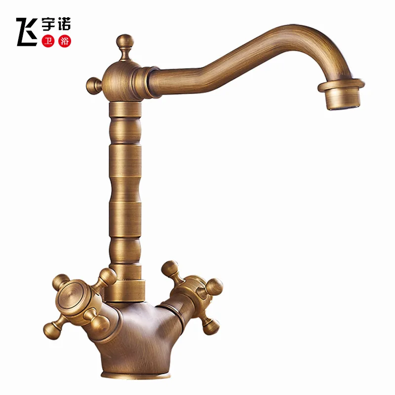 Faucet double all leading antique copper low lead basin faucet continental basin tap faucets