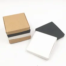 50 шт крафт-бумага картонная коробка маленькая Подарочная коробка черно-белая Подарочная коробка крафт-картон бумажная коробка косметические упаковочные материалы