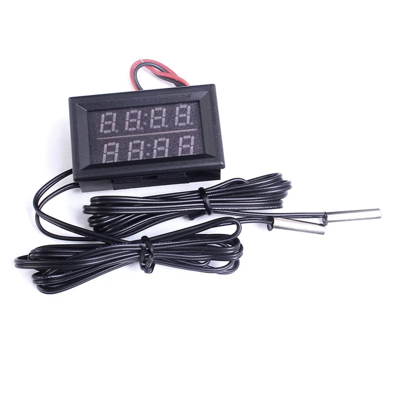 Best Dual Red LED Digital Display Thermometer Waterproof Temperature Sensor 0.56 Inch