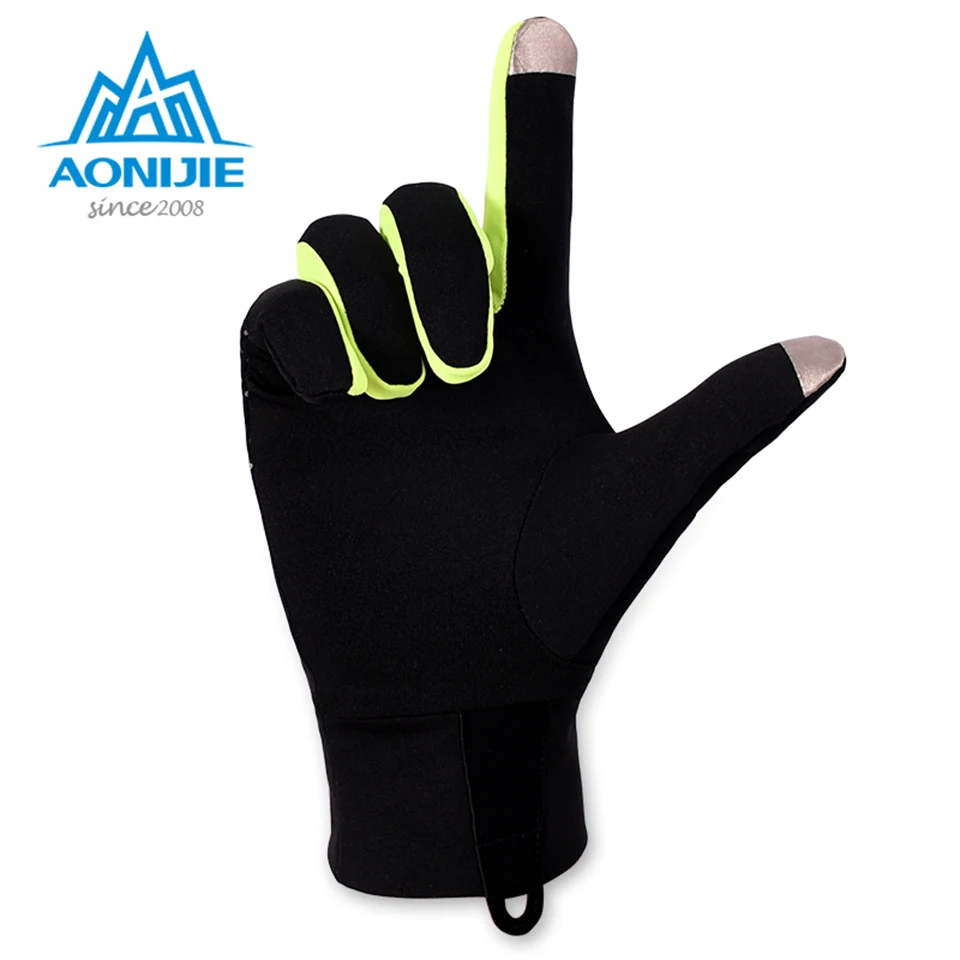 AONIJIE Outdoor Sports font b Gloves b font Men Women Warm Windproof Cycling Hiking Climbing Running