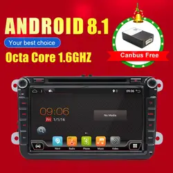 Android 8,1 автомобиль DVD GPS, видеоплеер навигации радио для Volkswage Bora EOS модели Amarok, Caddy TOURAN Scirocco Sharan сиденья Глава-блок