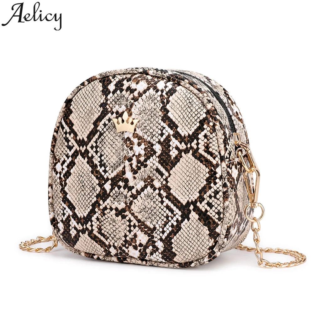 

Aelicy 2019 Fashion Women Leather Ladies Leather Leopard Versatile Chain Shoulder Bag Ladies Handbag Messenger Bag Clutch Purses