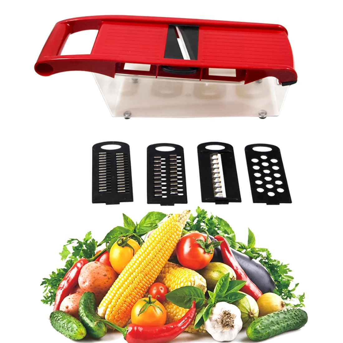 Multifunctonal Potato Shredder Household Vegetable Cutter With 6 Blades