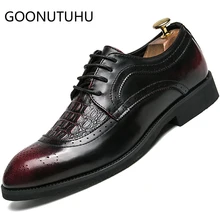 2019 new fashion men's shoes casual leather male classic red or black lace up shoes man size 38-45 brogue shoes for men hot sale 2019 new fashion men's shoes casual leather male classic red or black lace up shoes man size 38-45 brogue shoes for men hot sale