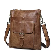 Nesitu Винтаж натуральной кожи Пояса из натуральной кожи Малый Для мужчин Курьерские сумки# m8691