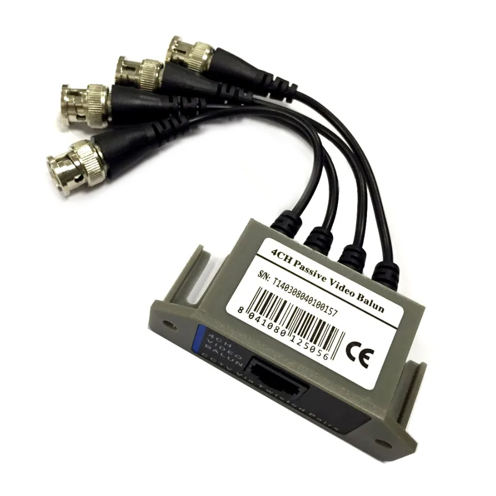 AZISHN 4CH HD пассивный видео Balun трансивер BNC в UTP RJ45 CCTV через витые пары для AHD TVI CVI