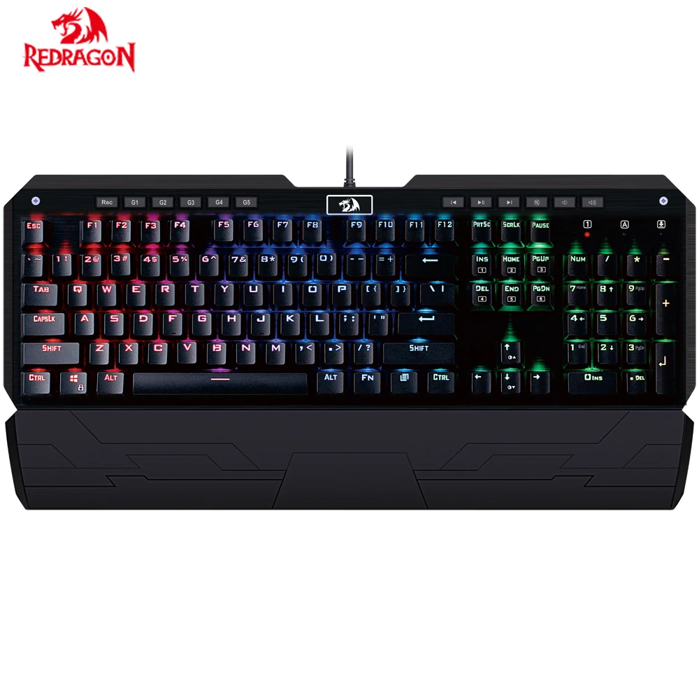 Механическая игровая клавиатура Redragon K555 RGB эргономичный дизайн светодиодный с