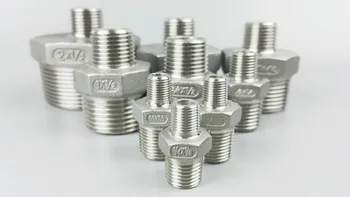

1-1/4" to 3/4" BSP Male Thread Equal Pipe Fitting 304 Stainless Steel Hose Straight Connector for Water Gas Oil Tube