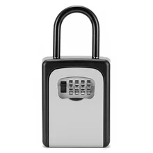 Настенное крепление для хранения ключей Коробка Организатор безопасности ключом замок с 4 цифры Комбинации пароль цинковый сплав секрет, Сейф