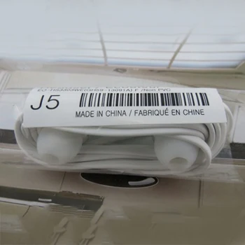 

2000 pcs headset J5 2016 flat In-Ear style Earphone good white black earset with Remote MIC for Galaxy Note S3 i9300