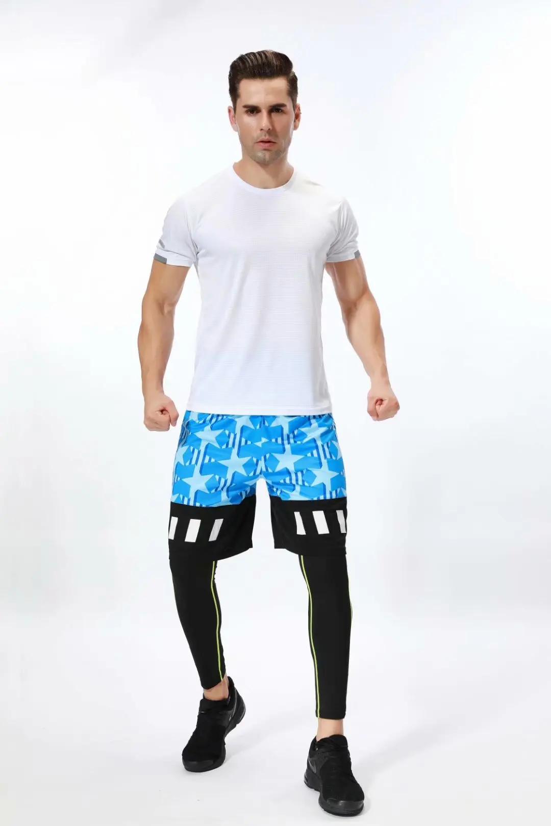Мужские баскетбольные наборы спортивные дышащие шорты для бега с карманом на молнии для бега быстросохнущие спортивные мужские баскетбольные шорты