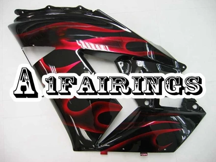 Чехлы для Kawasaki ZX-14R 2006 2007 2008 2009 2010 2011 ABS Пластик впрыска капоты мотоциклетный кузов Черное и красное пламя